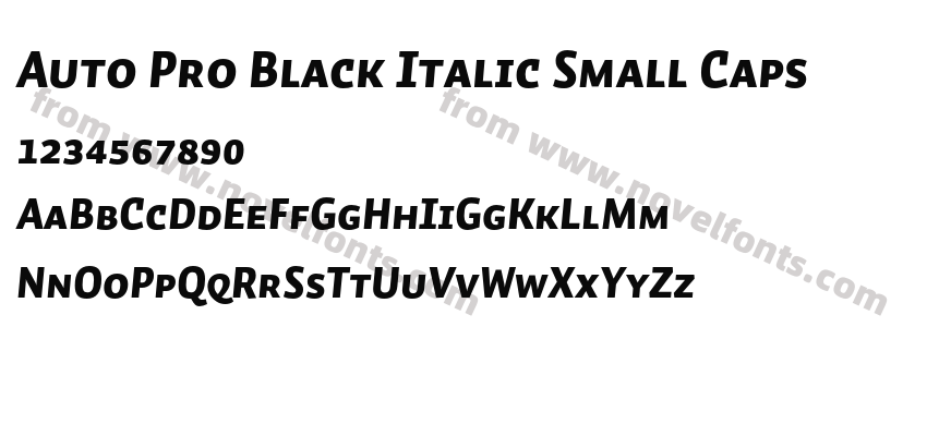Auto Pro Black Italic Small CapsPreview