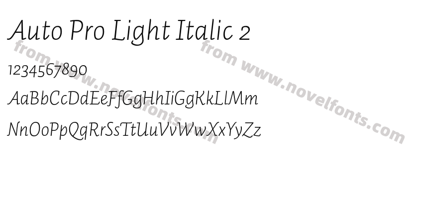 Auto Pro Light Italic 2Preview