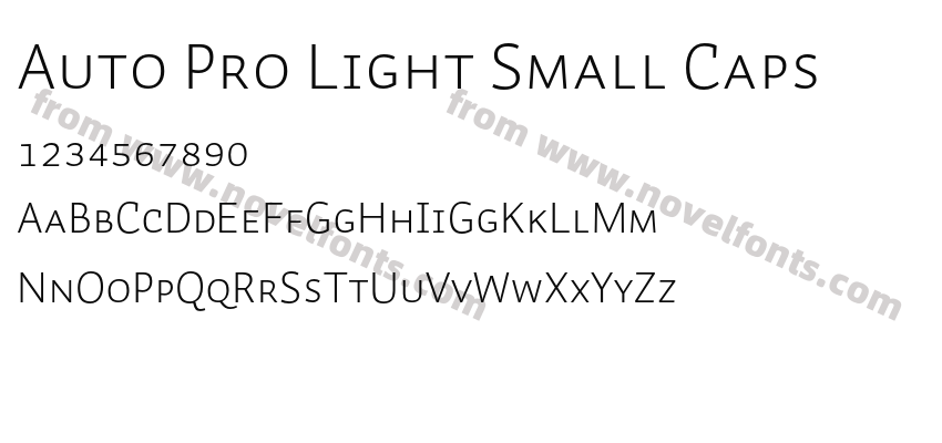 Auto Pro Light Small CapsPreview