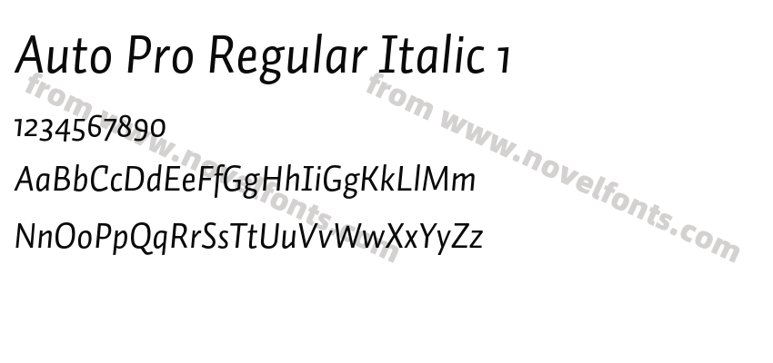 Auto Pro Regular Italic 1Preview