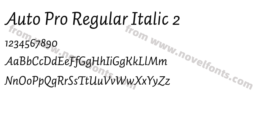 Auto Pro Regular Italic 2Preview