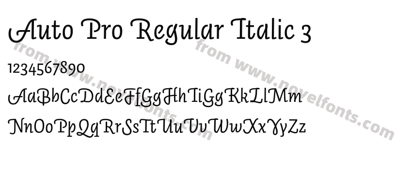 Auto Pro Regular Italic 3Preview