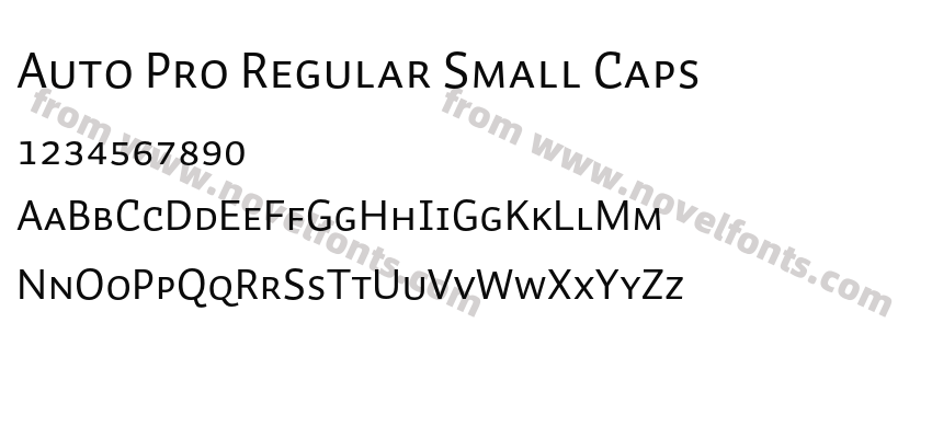 Auto Pro Regular Small CapsPreview