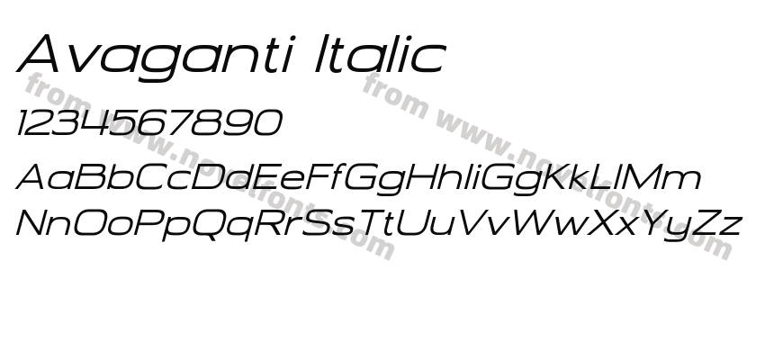 Avaganti ItalicPreview