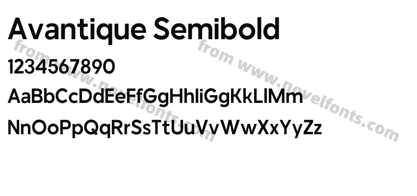 Avantique SemiboldPreview