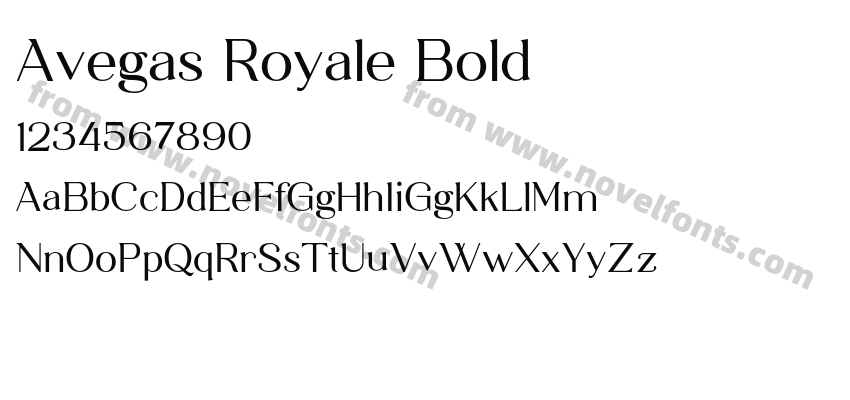 Avegas Royale BoldPreview