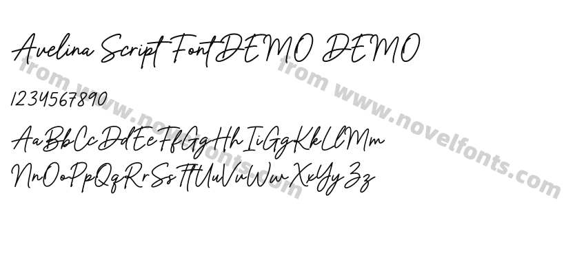 Avelina Script FontDEMO DEMOPreview