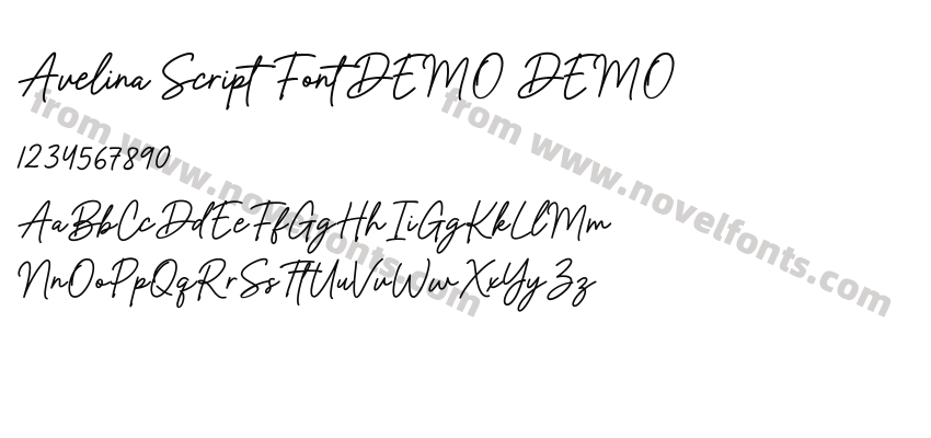 Avelina Script FontDEMO DEMOPreview