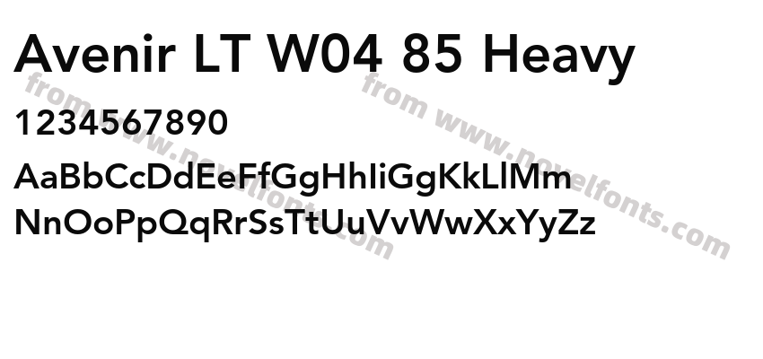 Avenir LT W04 85 HeavyPreview
