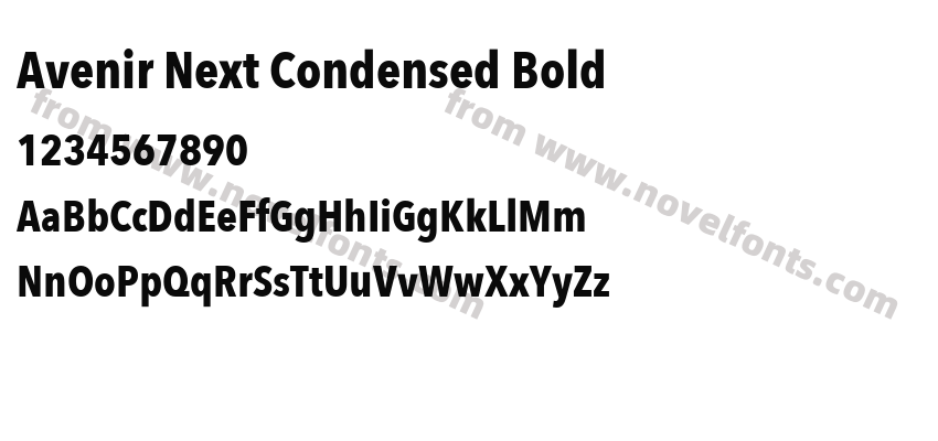 Avenir Next Condensed BoldPreview