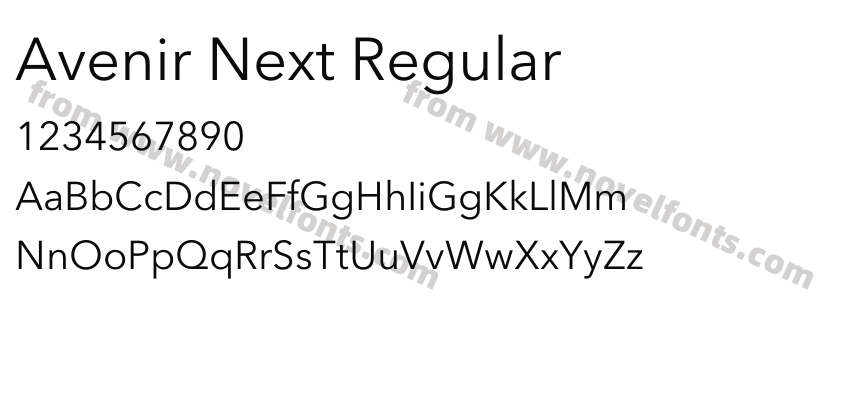 Avenir Next RegularPreview