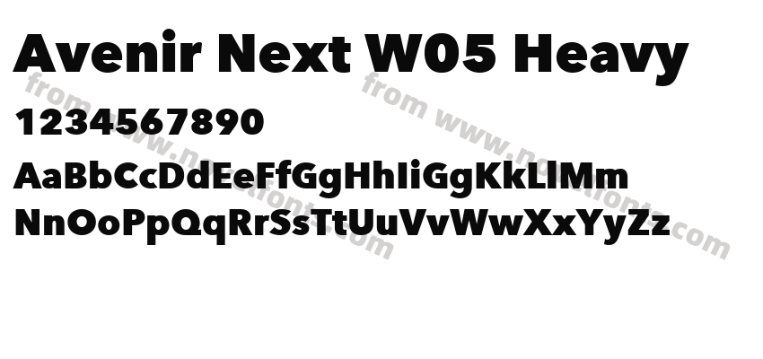 Avenir Next W05 HeavyPreview