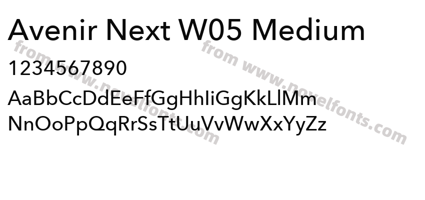 Avenir Next W05 MediumPreview