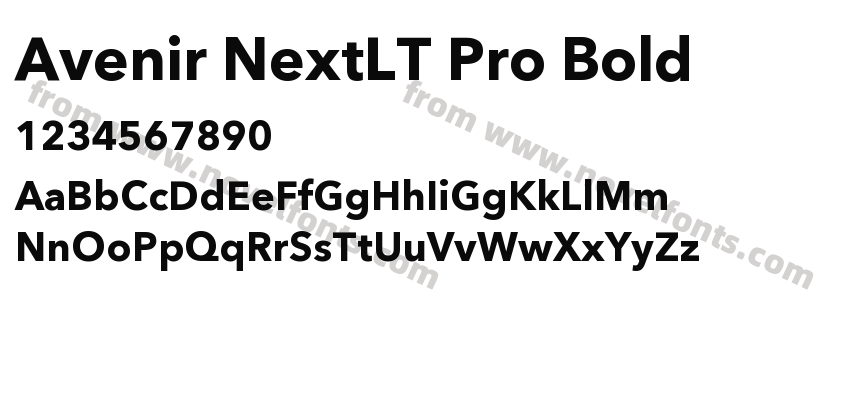 Avenir NextLT Pro BoldPreview