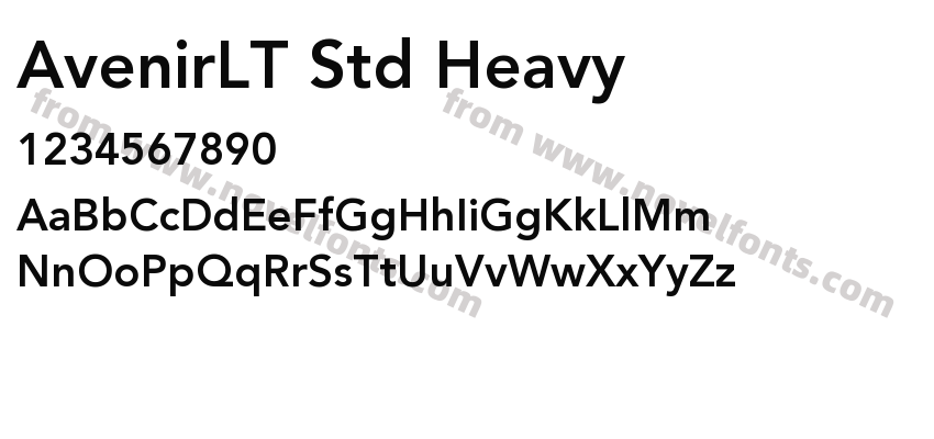AvenirLT Std HeavyPreview
