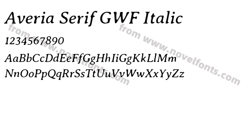 Averia Serif GWF ItalicPreview