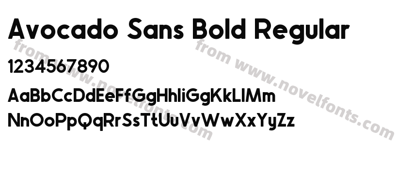 Avocado Sans Bold RegularPreview