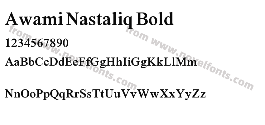 Awami Nastaliq BoldPreview