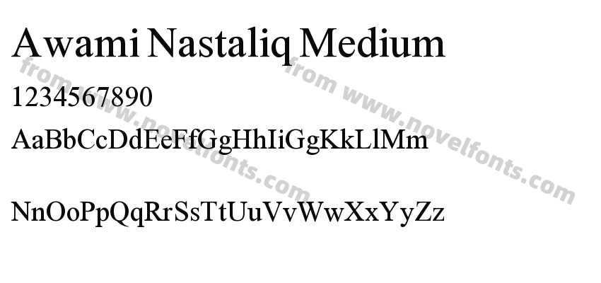 Awami Nastaliq MediumPreview