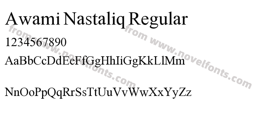 Awami Nastaliq RegularPreview
