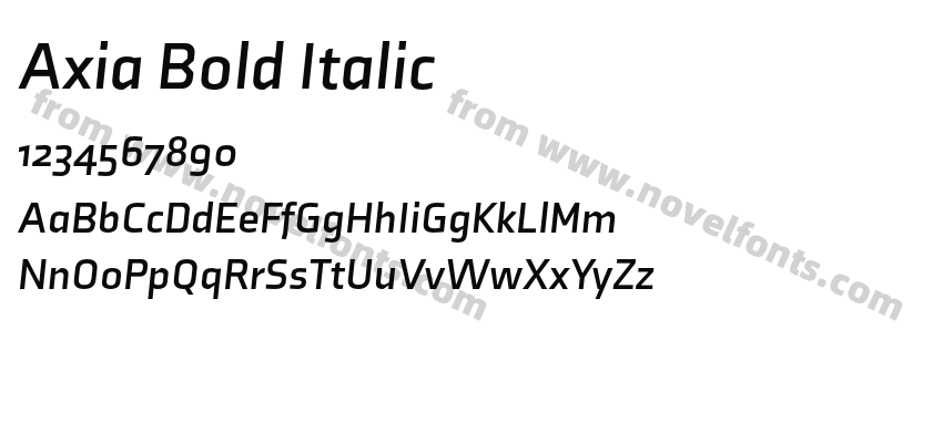 Axia Bold ItalicPreview