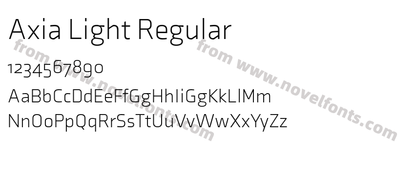 Axia Light RegularPreview