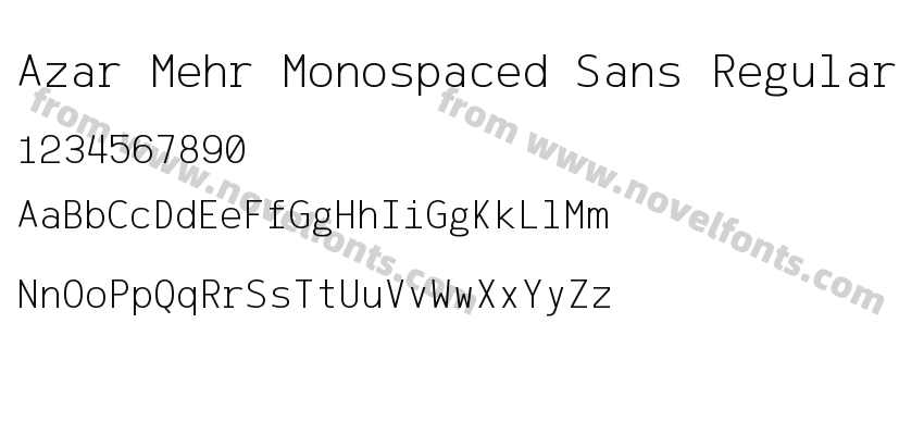 Azar Mehr Monospaced Sans RegularPreview