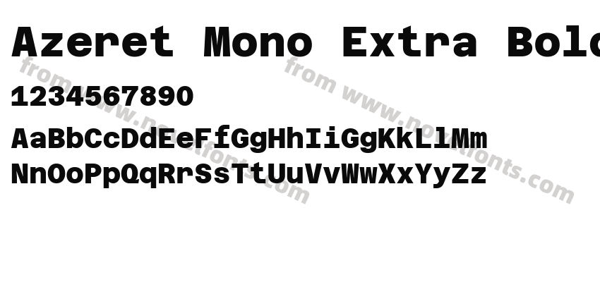 Azeret Mono Extra BoldPreview