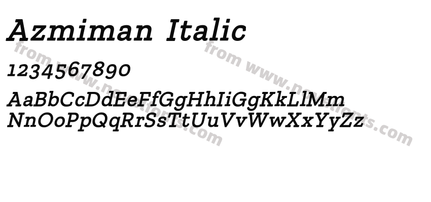 Azmiman ItalicPreview