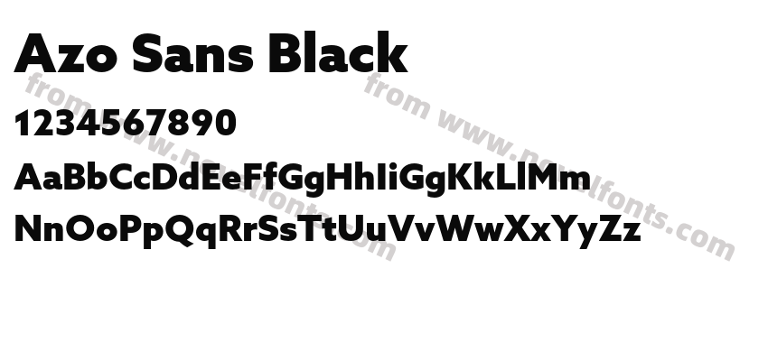 Azo Sans BlackPreview