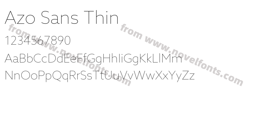 Azo Sans ThinPreview