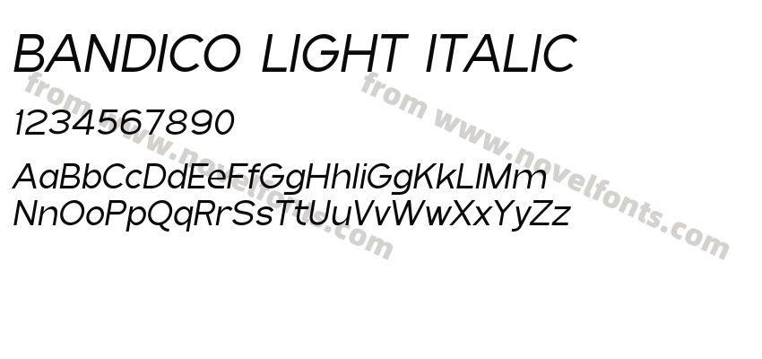 BANDICO LIGHT ITALICPreview