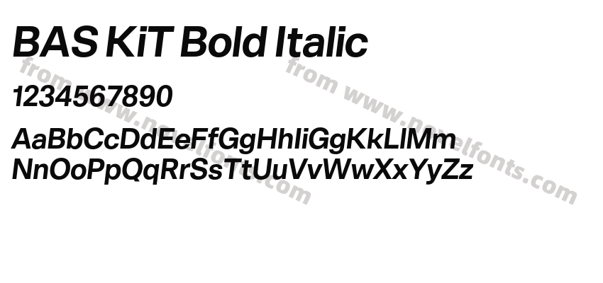 BAS KiT Bold ItalicPreview