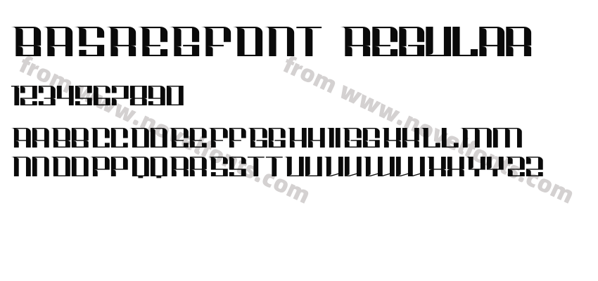 BASREGFONT RegularPreview