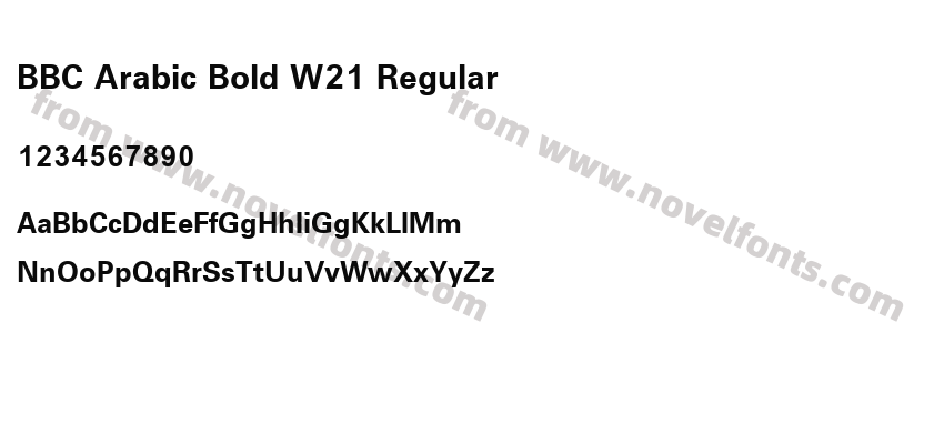 BBC Arabic Bold W21 RegularPreview