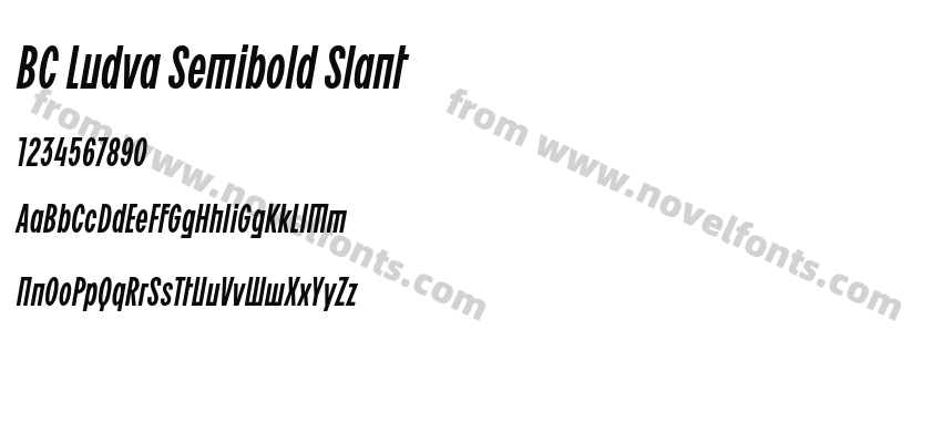 BC Ludva Semibold SlantPreview