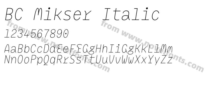 BC Mikser ItalicPreview