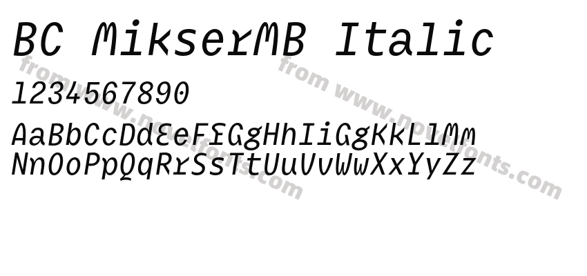 BC MikserMB ItalicPreview