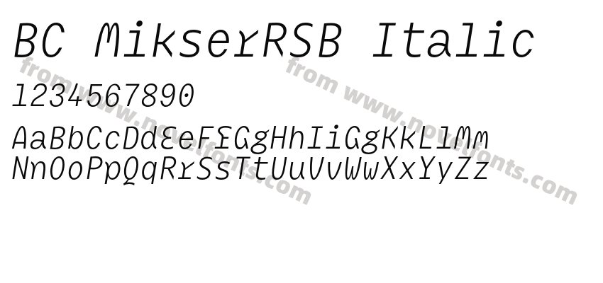 BC MikserRSB ItalicPreview