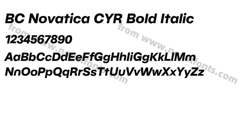 BC Novatica CYR Bold ItalicPreview