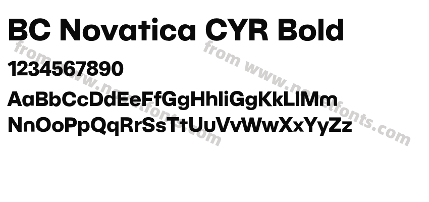BC Novatica CYR BoldPreview