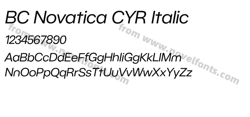 BC Novatica CYR ItalicPreview