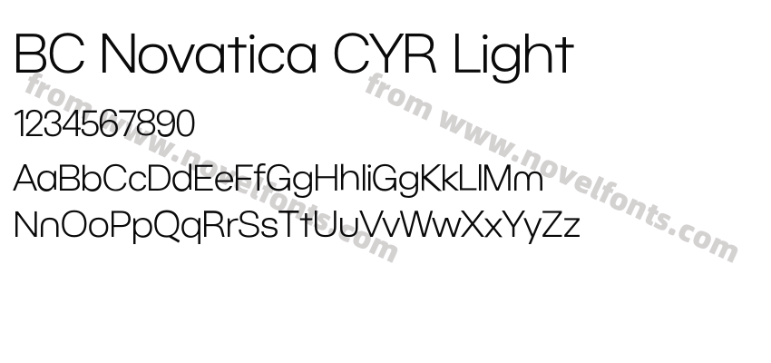BC Novatica CYR LightPreview