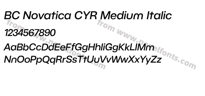 BC Novatica CYR Medium ItalicPreview
