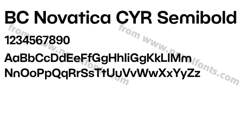 BC Novatica CYR SemiboldPreview
