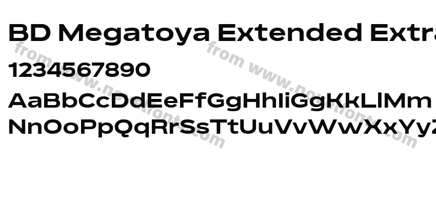 BD Megatoya Extended Extra BoldPreview