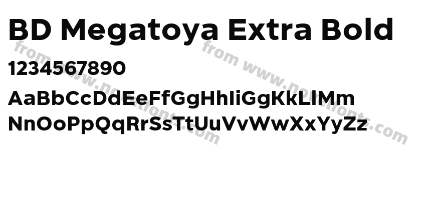 BD Megatoya Extra BoldPreview