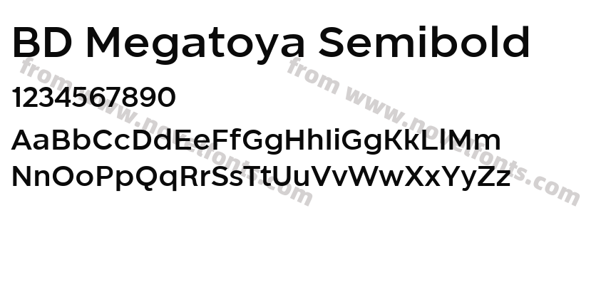 BD Megatoya SemiboldPreview