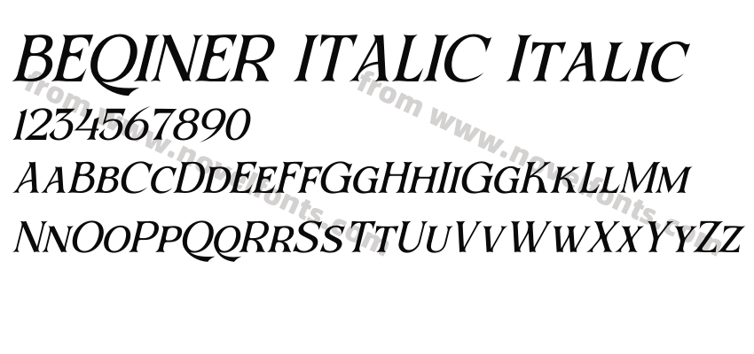 BEQINER ITALIC ItalicPreview