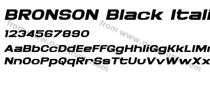 BRONSON Black ItalicPreview